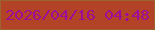 文字の大きさ：4、枠の色：9b632e、背景の色：b24327、文字の色：9f0b9a 無料ブログパーツのブログ時計
