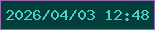 文字の大きさ：3、枠の色：9b6ab5、背景の色：013e3c、文字の色：4ad1c3 無料ブログパーツのブログ時計