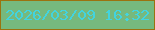文字の大きさ：3、枠の色：9b720f、背景の色：76b97e、文字の色：42d4df 無料ブログパーツのブログ時計