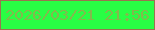 文字の大きさ：1、枠の色：9b734f、背景の色：29fe44、文字の色：83b94c 無料ブログパーツのブログ時計