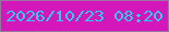 文字の大きさ：2、枠の色：9b74a1、背景の色：d317bb、文字の色：31caee 無料ブログパーツのブログ時計