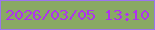 文字の大きさ：5、枠の色：9b74ef、背景の色：89a964、文字の色：af31ef 無料ブログパーツのブログ時計