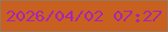 文字の大きさ：2、枠の色：9b7759、背景の色：c86020、文字の色：aa23b0 無料ブログパーツのブログ時計