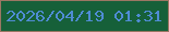 文字の大きさ：3、枠の色：9b7763、背景の色：166039、文字の色：4f8cd4 無料ブログパーツのブログ時計