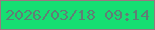 文字の大きさ：5、枠の色：9b7780、背景の色：16df72、文字の色：607e75 無料ブログパーツのブログ時計
