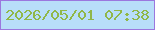 文字の大きさ：4、枠の色：9b77de、背景の色：b8def9、文字の色：90b747 無料ブログパーツのブログ時計