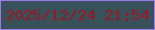 文字の大きさ：3、枠の色：9b7cef、背景の色：38515a、文字の色：981821 無料ブログパーツのブログ時計