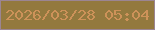 文字の大きさ：5、枠の色：9b8593、背景の色：93793e、文字の色：cd9259 無料ブログパーツのブログ時計