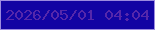 文字の大きさ：1、枠の色：9b8bdf、背景の色：1204a3、文字の色：5527ab 無料ブログパーツのブログ時計