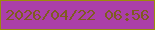 文字の大きさ：4、枠の色：9b8c0a、背景の色：ab3fa9、文字の色：7f5c20 無料ブログパーツのブログ時計