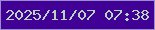 文字の大きさ：5、枠の色：9b8ccc、背景の色：410096、文字の色：b8d6bd 無料ブログパーツのブログ時計