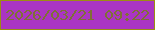 文字の大きさ：4、枠の色：9b8e12、背景の色：aa35c3、文字の色：7f7036 無料ブログパーツのブログ時計