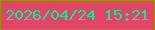 文字の大きさ：2、枠の色：9b9004、背景の色：e3456a、文字の色：0eec93 無料ブログパーツのブログ時計