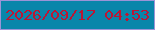 文字の大きさ：2、枠の色：9b94d7、背景の色：0986aa、文字の色：bb1634 無料ブログパーツのブログ時計