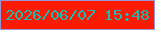 文字の大きさ：2、枠の色：9b95d3、背景の色：fc1a02、文字の色：20b9b2 無料ブログパーツのブログ時計