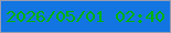 文字の大きさ：4、枠の色：9b9cb0、背景の色：1275e2、文字の色：03b400 無料ブログパーツのブログ時計