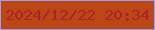 文字の大きさ：1、枠の色：9b9df4、背景の色：bb4814、文字の色：a9222d 無料ブログパーツのブログ時計