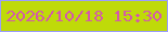 文字の大きさ：3、枠の色：9b9dfc、背景の色：bfda09、文字の色：d459aa 無料ブログパーツのブログ時計