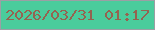文字の大きさ：3、枠の色：9b9fa4、背景の色：4acc9c、文字の色：956350 無料ブログパーツのブログ時計
