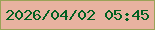 文字の大きさ：3、枠の色：9ba257、背景の色：e8b2a0、文字の色：016021 無料ブログパーツのブログ時計