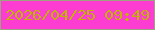 文字の大きさ：3、枠の色：9ba37f、背景の色：fd3cd2、文字の色：c1b205 無料ブログパーツのブログ時計
