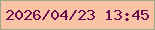 文字の大きさ：1、枠の色：9ba784、背景の色：f7c3a4、文字の色：6d0c4f 無料ブログパーツのブログ時計