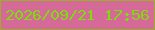 文字の大きさ：5、枠の色：9bad2a、背景の色：d56997、文字の色：7edb0c 無料ブログパーツのブログ時計