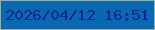 文字の大きさ：2、枠の色：9bad92、背景の色：0868b1、文字の色：05278c 無料ブログパーツのブログ時計