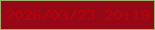 文字の大きさ：2、枠の色：9bae6e、背景の色：970816、文字の色：b8020c 無料ブログパーツのブログ時計