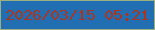 文字の大きさ：5、枠の色：9bb081、背景の色：216eb3、文字の色：a83620 無料ブログパーツのブログ時計