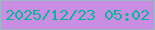 文字の大きさ：4、枠の色：9bb8c6、背景の色：c98de4、文字の色：0ab494 無料ブログパーツのブログ時計