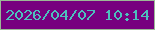 文字の大きさ：1、枠の色：9bb996、背景の色：77007f、文字の色：4dc0bd 無料ブログパーツのブログ時計