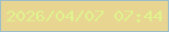 文字の大きさ：5、枠の色：9bbeca、背景の色：e9d592、文字の色：def48c 無料ブログパーツのブログ時計