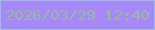 文字の大きさ：1、枠の色：9bbfdf、背景の色：a688f9、文字の色：95ba9d 無料ブログパーツのブログ時計