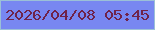 文字の大きさ：3、枠の色：9bc0d7、背景の色：7887f1、文字の色：6f234a 無料ブログパーツのブログ時計