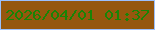 文字の大きさ：2、枠の色：9bc0fd、背景の色：95570e、文字の色：198406 無料ブログパーツのブログ時計