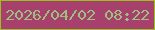 文字の大きさ：5、枠の色：9bc11c、背景の色：a8406d、文字の色：9dc07d 無料ブログパーツのブログ時計