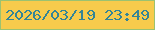 文字の大きさ：1、枠の色：9bc270、背景の色：f7cb4c、文字の色：338497 無料ブログパーツのブログ時計