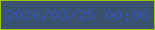 文字の大きさ：4、枠の色：9bc306、背景の色：3a516f、文字の色：3753ad 無料ブログパーツのブログ時計