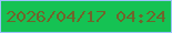 文字の大きさ：1、枠の色：9bc3fb、背景の色：15c253、文字の色：70642b 無料ブログパーツのブログ時計