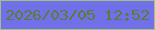 文字の大きさ：3、枠の色：9bc482、背景の色：7270e8、文字の色：5a7d32 無料ブログパーツのブログ時計