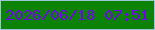 文字の大きさ：5、枠の色：9bc4d4、背景の色：0c8306、文字の色：6d06e9 無料ブログパーツのブログ時計