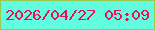 文字の大きさ：4、枠の色：9bc850、背景の色：62fcde、文字の色：e81157 無料ブログパーツのブログ時計