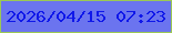 文字の大きさ：4、枠の色：9bc855、背景の色：6b74ef、文字の色：1018e9 無料ブログパーツのブログ時計