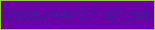 文字の大きさ：2、枠の色：9bca4a、背景の色：6b00a9、文字の色：352293 無料ブログパーツのブログ時計