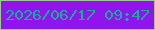 文字の大きさ：1、枠の色：9bca91、背景の色：8f14ed、文字の色：11b293 無料ブログパーツのブログ時計