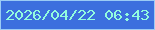 文字の大きさ：4、枠の色：9bcbf5、背景の色：3c6fde、文字の色：92fcde 無料ブログパーツのブログ時計