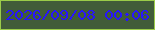 文字の大きさ：4、枠の色：9bcc49、背景の色：415c39、文字の色：2814fe 無料ブログパーツのブログ時計