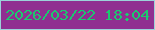 文字の大きさ：3、枠の色：9bd2da、背景の色：902f91、文字の色：1bc96f 無料ブログパーツのブログ時計