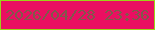 文字の大きさ：1、枠の色：9bd418、背景の色：ea0f61、文字の色：81594b 無料ブログパーツのブログ時計